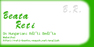 beata reti business card